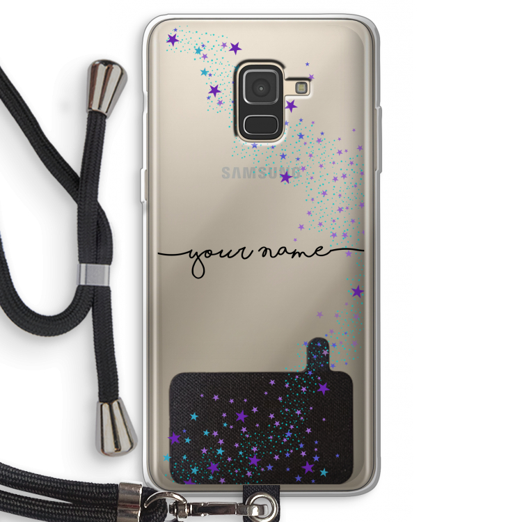 Sterren: Samsung Galaxy A8 (2018) Transparant Hoesje met koord