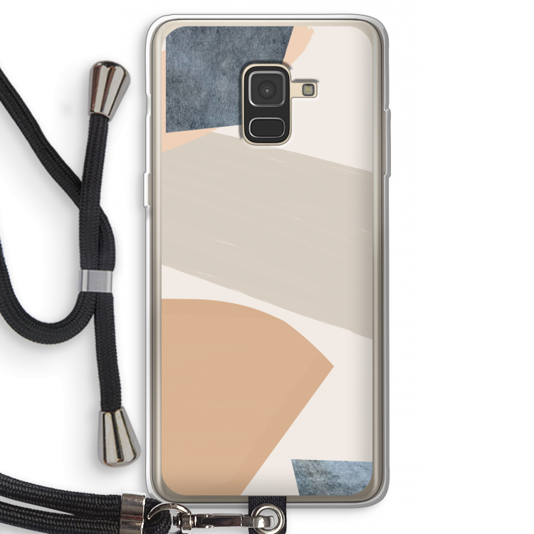 Formo: Samsung Galaxy A8 (2018) Transparant Hoesje met koord