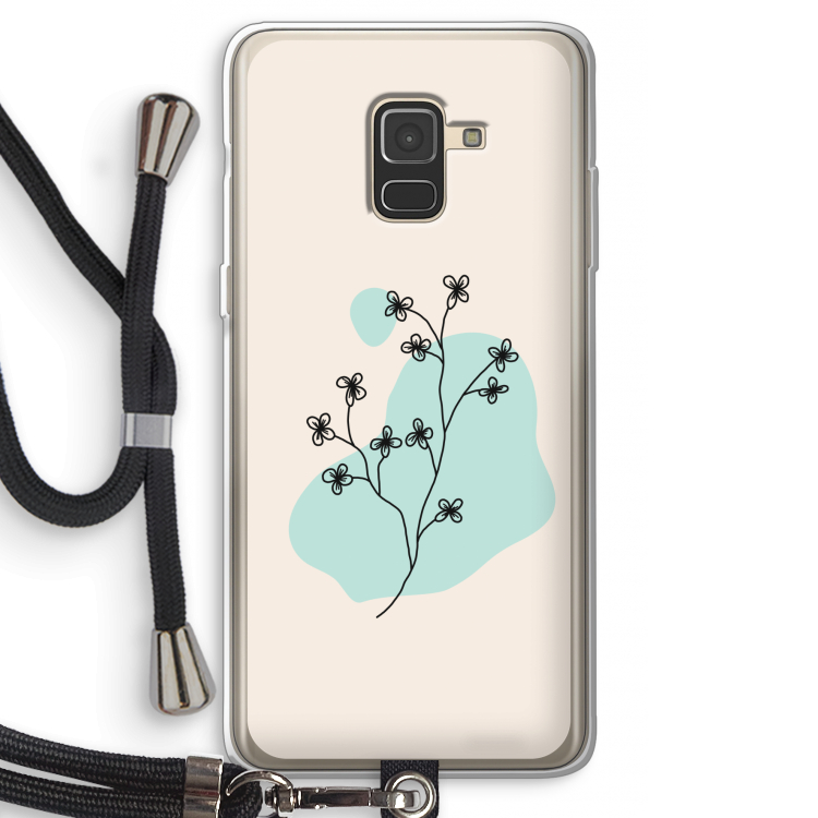 Love your petals: Samsung Galaxy A8 (2018) Transparant Hoesje met koord
