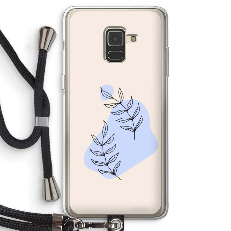 Leaf me if you can: Samsung Galaxy A8 (2018) Transparant Hoesje met koord