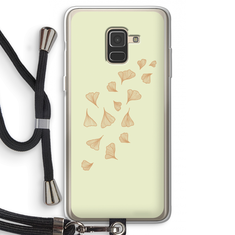 Falling Leaves: Samsung Galaxy A8 (2018) Transparant Hoesje met koord