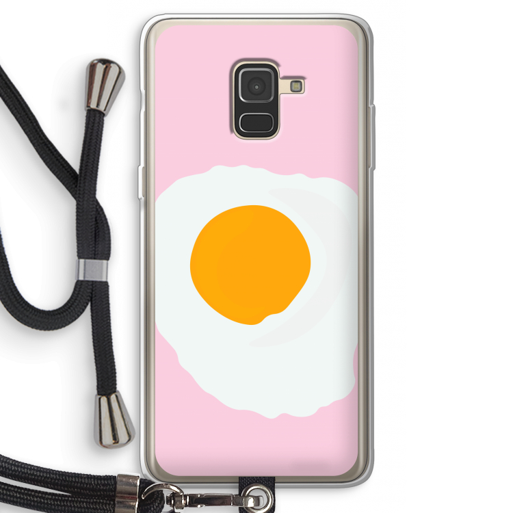 Sunny side up: Samsung Galaxy A8 (2018) Transparant Hoesje met koord
