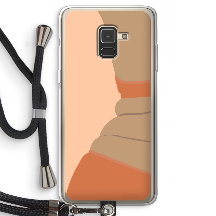 Bikini: Samsung Galaxy A8 (2018) Transparant Hoesje met koord