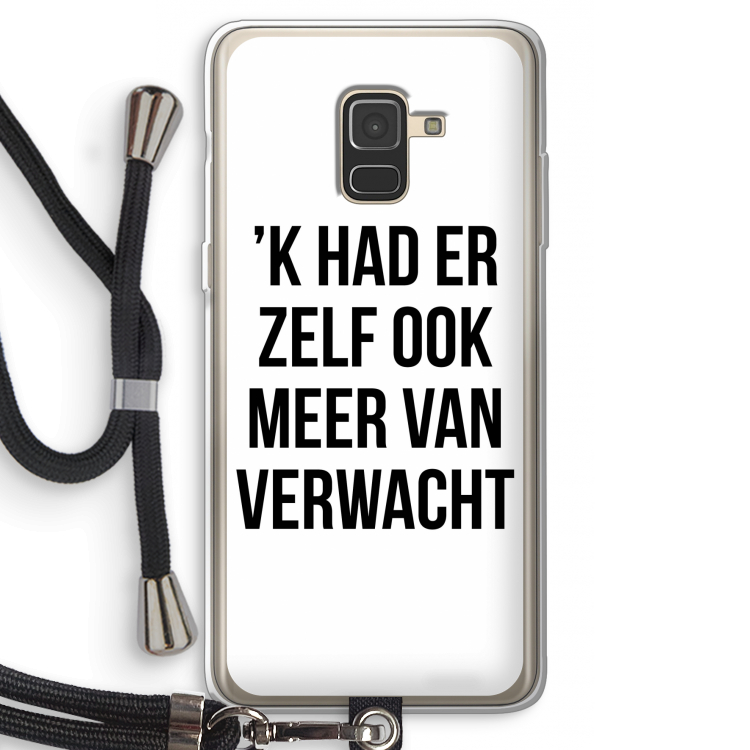 Meer verwacht: Samsung Galaxy A8 (2018) Transparant Hoesje met koord