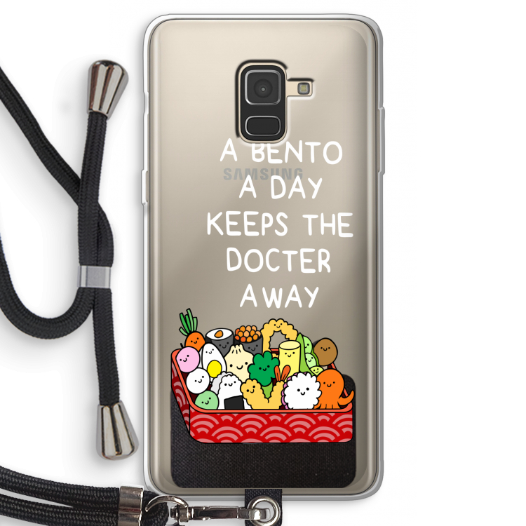 Bento a day: Samsung Galaxy A8 (2018) Transparant Hoesje met koord