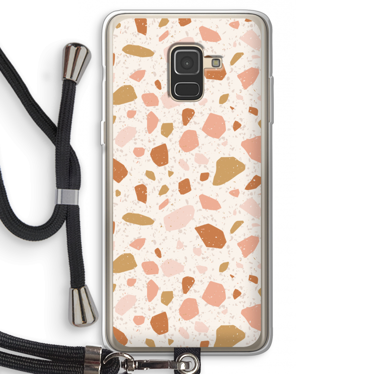 Terrazzo N°18: Samsung Galaxy A8 (2018) Transparant Hoesje met koord