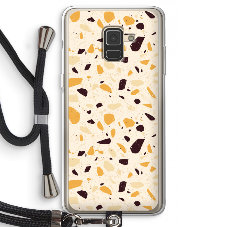 Terrazzo N°13: Samsung Galaxy A8 (2018) Transparant Hoesje met koord