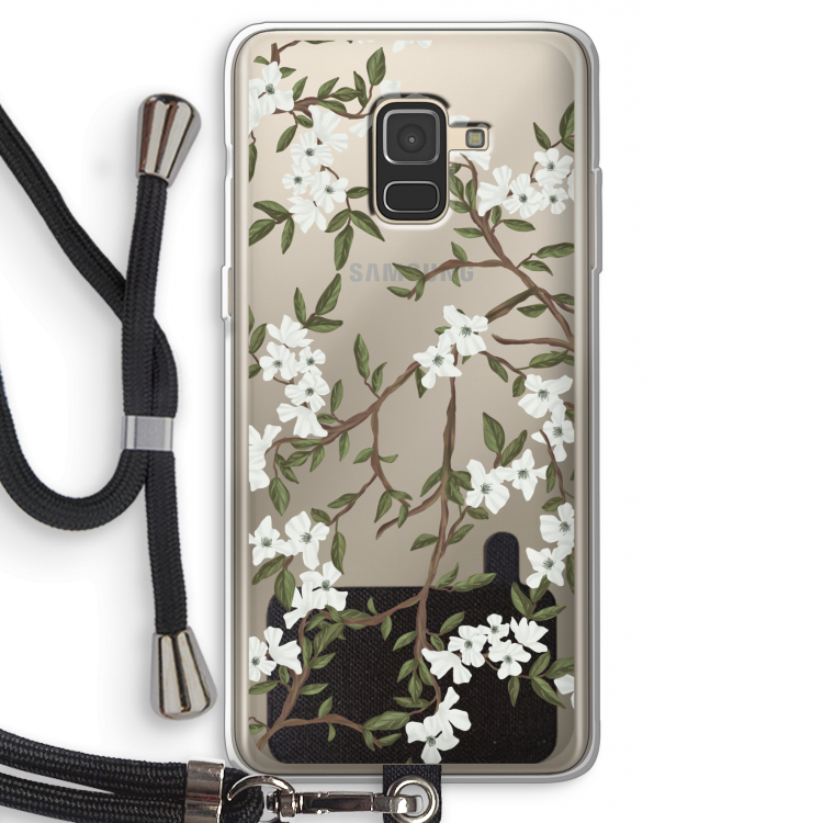 Blossoming spring: Samsung Galaxy A8 (2018) Transparant Hoesje met koord