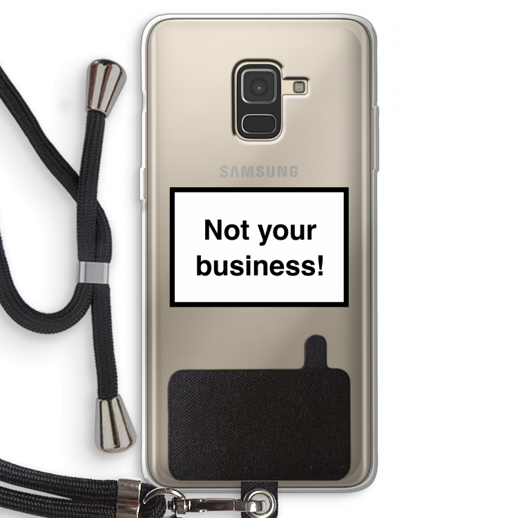 Not your business: Samsung Galaxy A8 (2018) Transparant Hoesje met koord