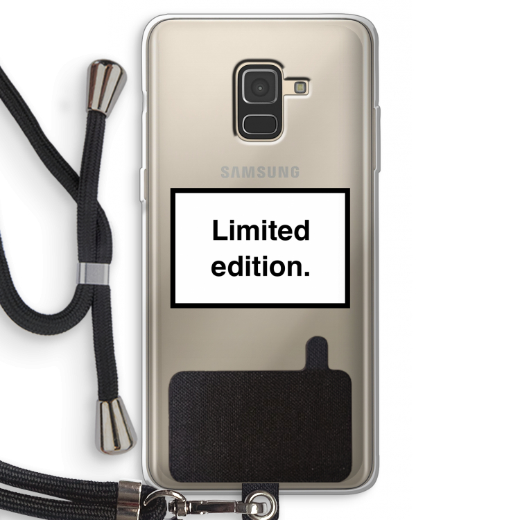 Limited edition: Samsung Galaxy A8 (2018) Transparant Hoesje met koord