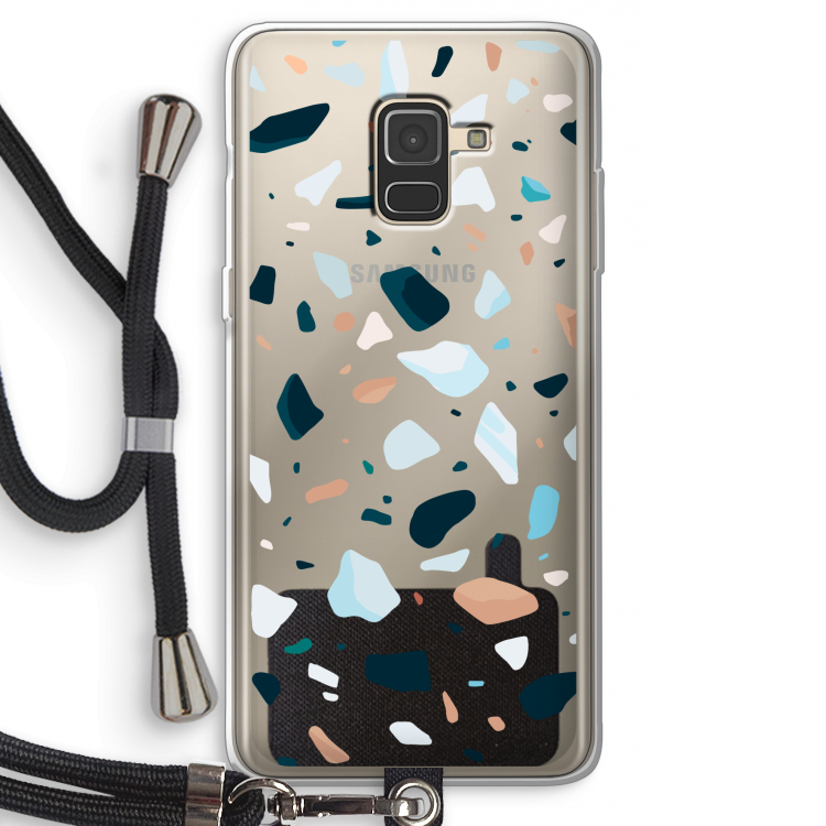 Terrazzo N°13: Samsung Galaxy A8 (2018) Transparant Hoesje met koord