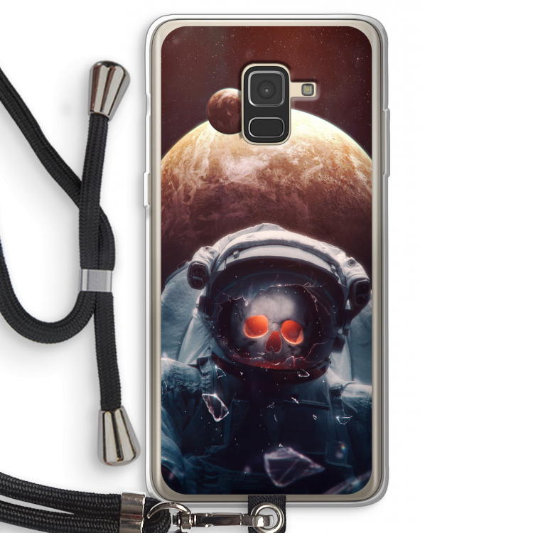 Voyager: Samsung Galaxy A8 (2018) Transparant Hoesje met koord
