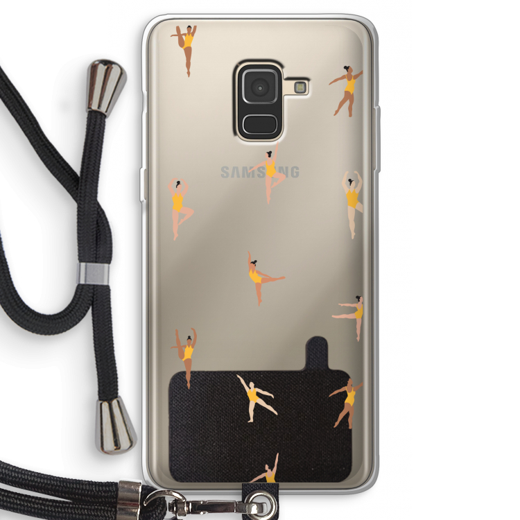 Dans #2: Samsung Galaxy A8 (2018) Transparant Hoesje met koord