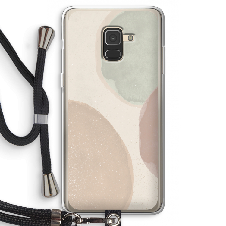 Geo #8: Samsung Galaxy A8 (2018) Transparant Hoesje met koord