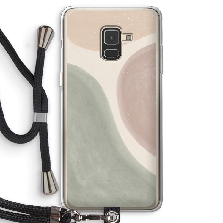 Geo #6: Samsung Galaxy A8 (2018) Transparant Hoesje met koord