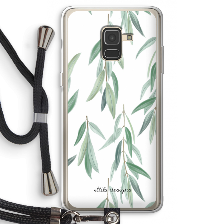 Branch up your life: Samsung Galaxy A8 (2018) Transparant Hoesje met koord