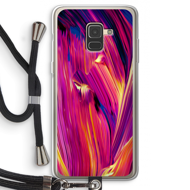 Phoenix: Samsung Galaxy A8 (2018) Transparant Hoesje met koord