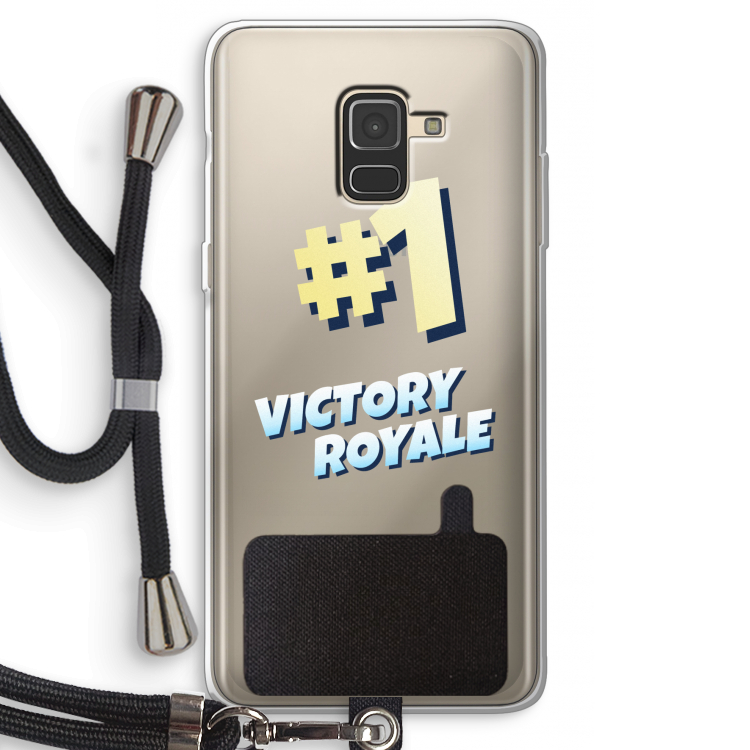 Victory Royale: Samsung Galaxy A8 (2018) Transparant Hoesje met koord