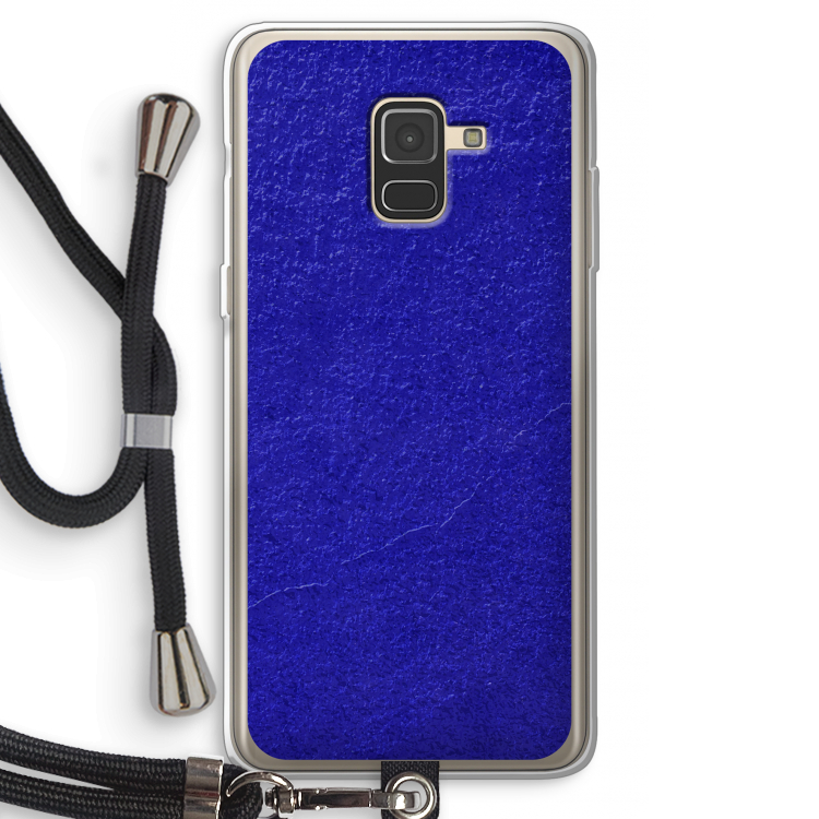 Majorelle Blue: Samsung Galaxy A8 (2018) Transparant Hoesje met koord