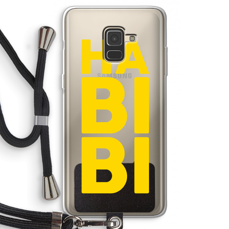 Habibi Majorelle : Samsung Galaxy A8 (2018) Transparant Hoesje met koord