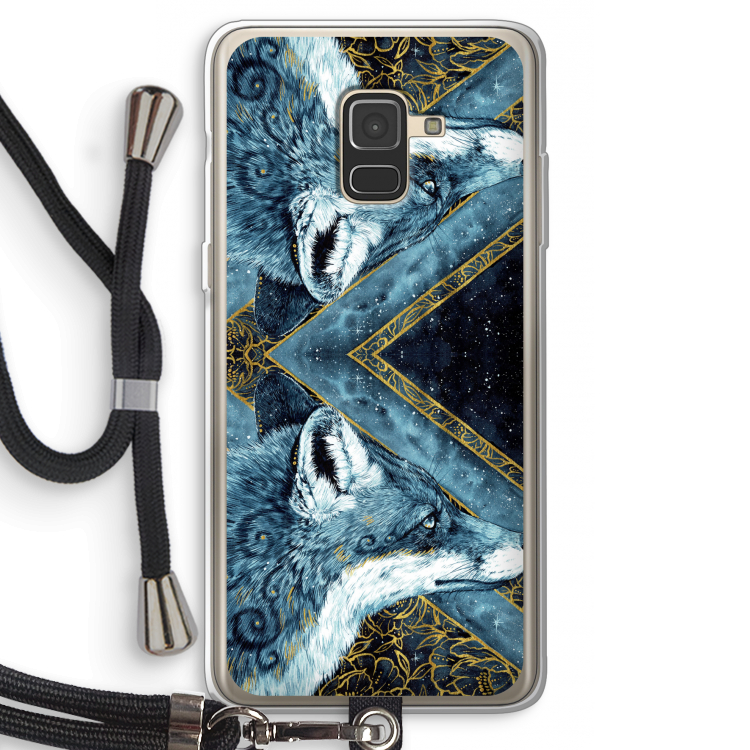 Golden Fox: Samsung Galaxy A8 (2018) Transparant Hoesje met koord