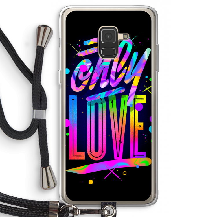 Only Love: Samsung Galaxy A8 (2018) Transparant Hoesje met koord
