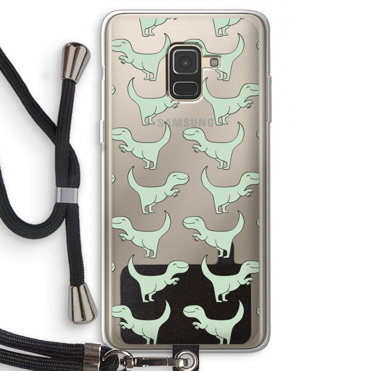 Dinos: Samsung Galaxy A8 (2018) Transparant Hoesje met koord