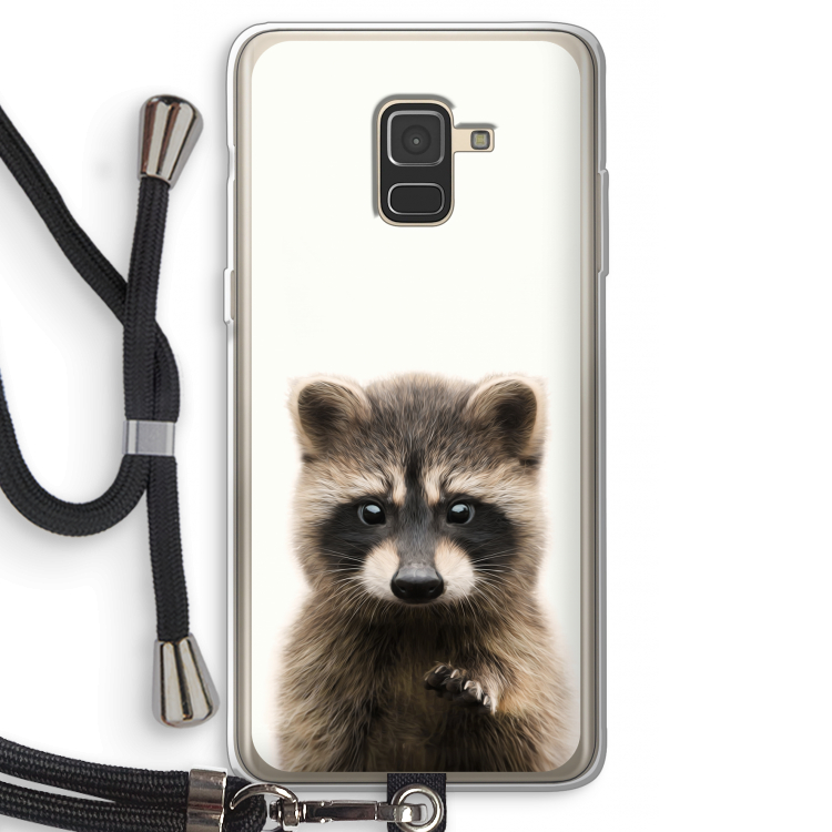 Rocco: Samsung Galaxy A8 (2018) Transparant Hoesje met koord