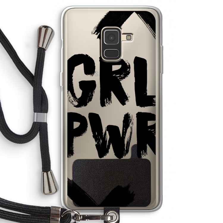 Girl Power #2: Samsung Galaxy A8 (2018) Transparant Hoesje met koord