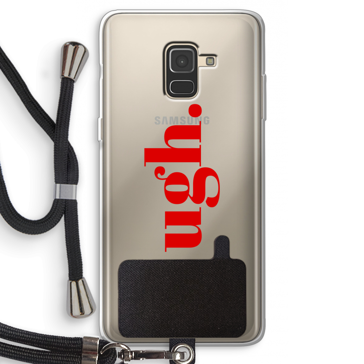 Ugh: Samsung Galaxy A8 (2018) Transparant Hoesje met koord