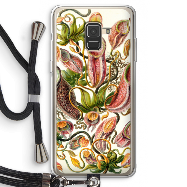Haeckel Nepenthaceae: Samsung Galaxy A8 (2018) Transparant Hoesje met koord
