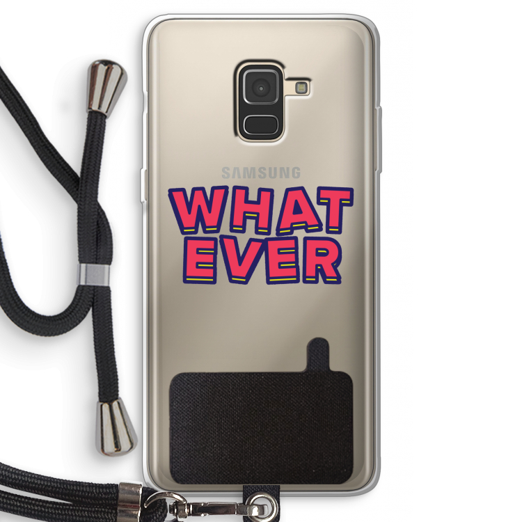 Whatever: Samsung Galaxy A8 (2018) Transparant Hoesje met koord