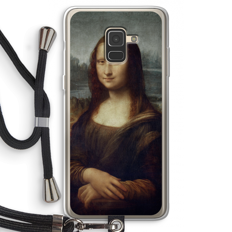 Mona Lisa: Samsung Galaxy A8 (2018) Transparant Hoesje met koord