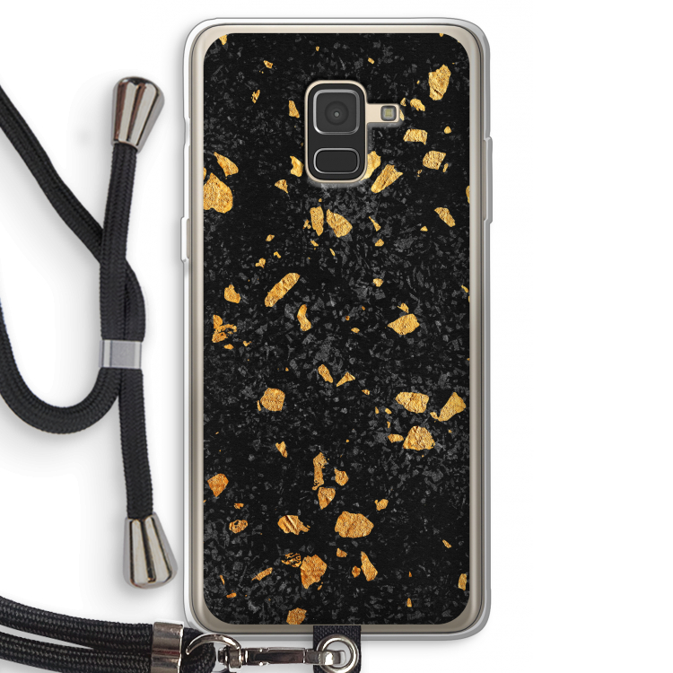 Terrazzo N°7: Samsung Galaxy A8 (2018) Transparant Hoesje met koord