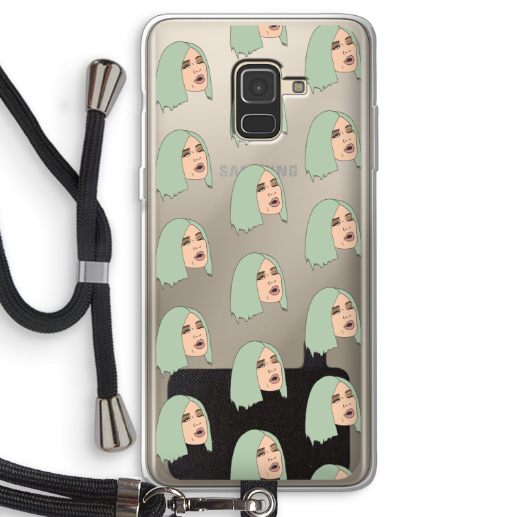 King Kylie: Samsung Galaxy A8 (2018) Transparant Hoesje met koord