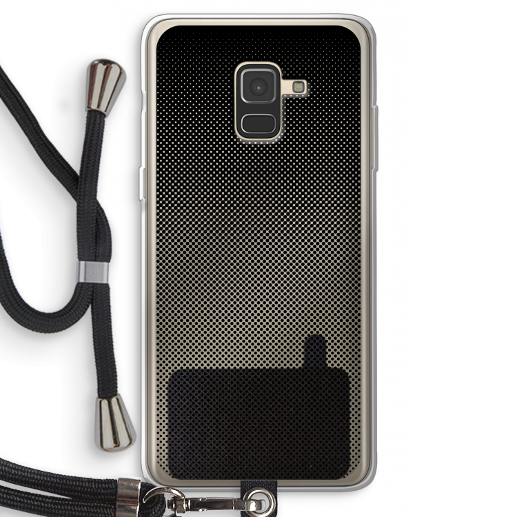 Musketon Halftone: Samsung Galaxy A8 (2018) Transparant Hoesje met koord
