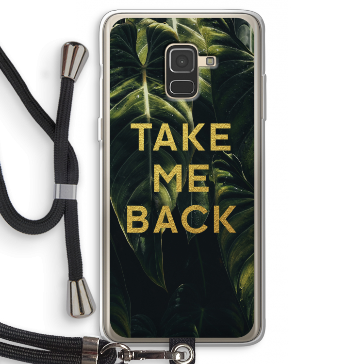 Take me back: Samsung Galaxy A8 (2018) Transparant Hoesje met koord