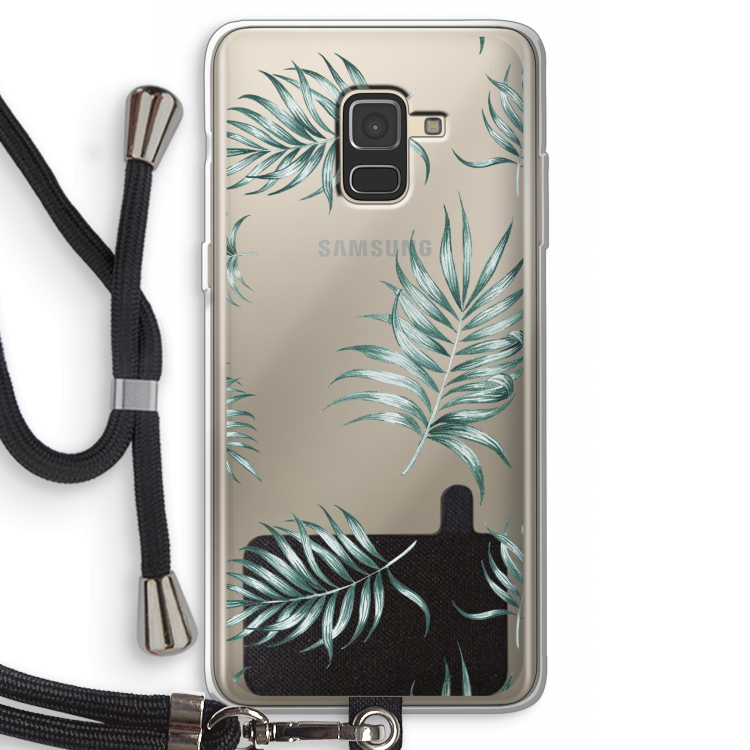 Simple leaves: Samsung Galaxy A8 (2018) Transparant Hoesje met koord