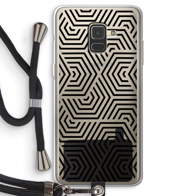 Magic pattern: Samsung Galaxy A8 (2018) Transparant Hoesje met koord