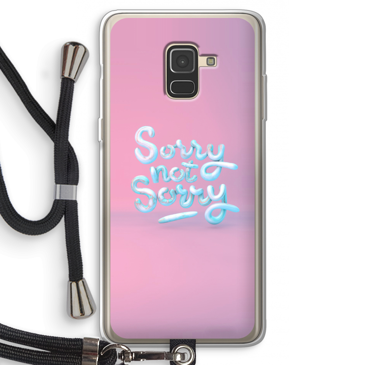 Sorry not sorry: Samsung Galaxy A8 (2018) Transparant Hoesje met koord