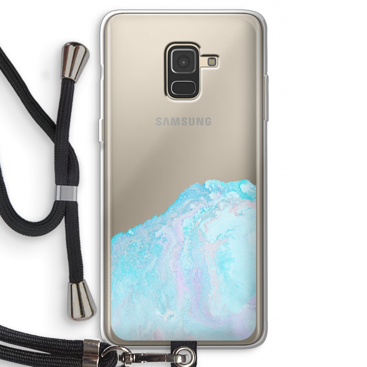Fantasie pastel: Samsung Galaxy A8 (2018) Transparant Hoesje met koord