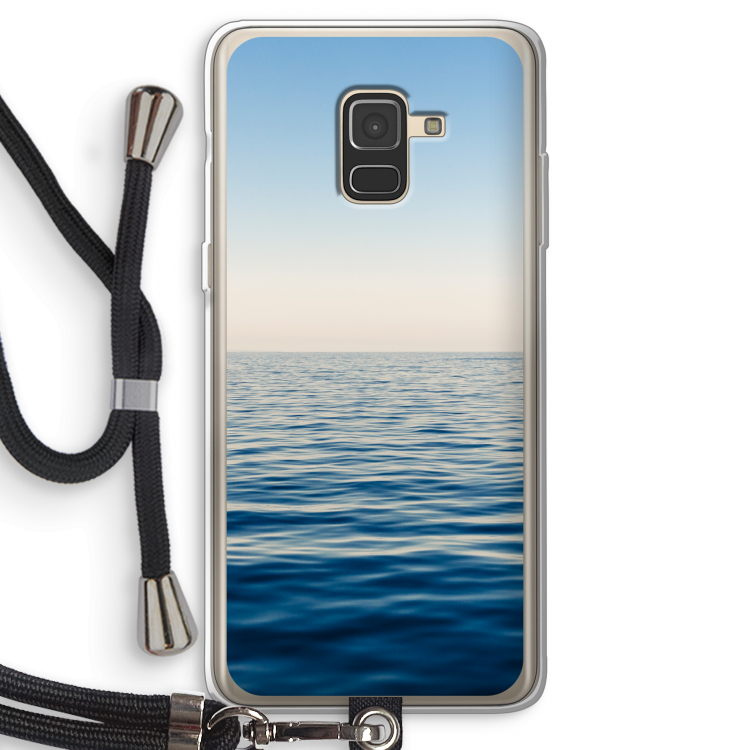 Water horizon: Samsung Galaxy A8 (2018) Transparant Hoesje met koord