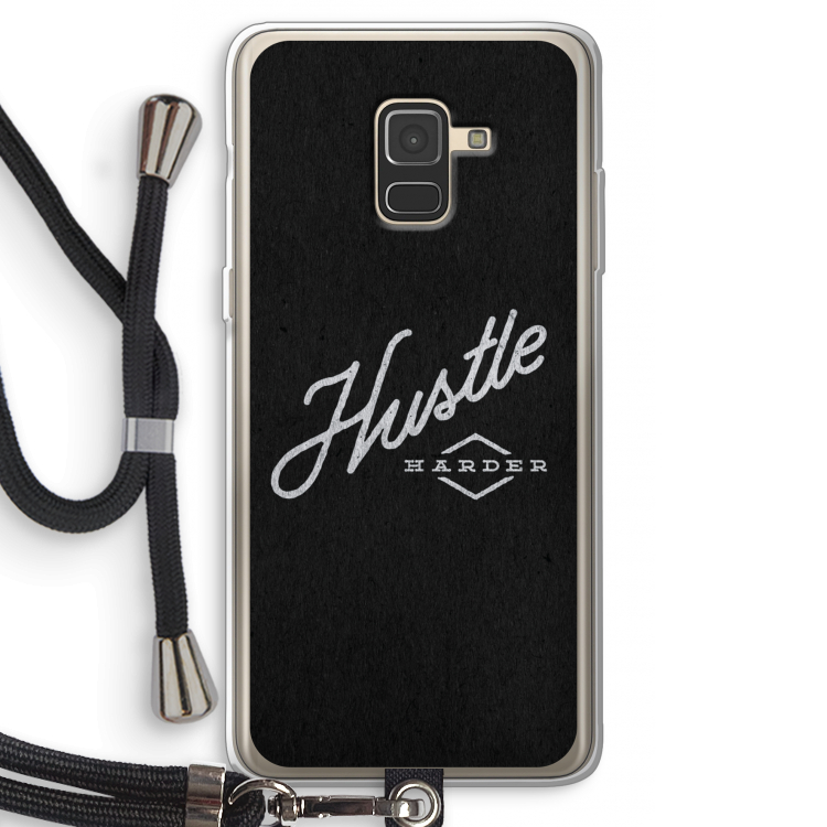 Hustle: Samsung Galaxy A8 (2018) Transparant Hoesje met koord