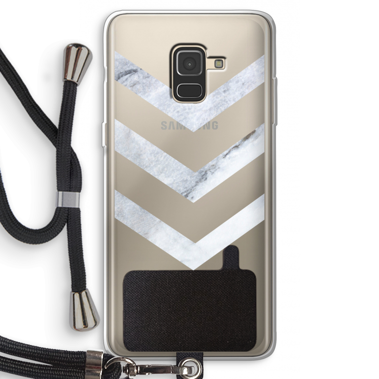 Marmeren pijlen: Samsung Galaxy A8 (2018) Transparant Hoesje met koord