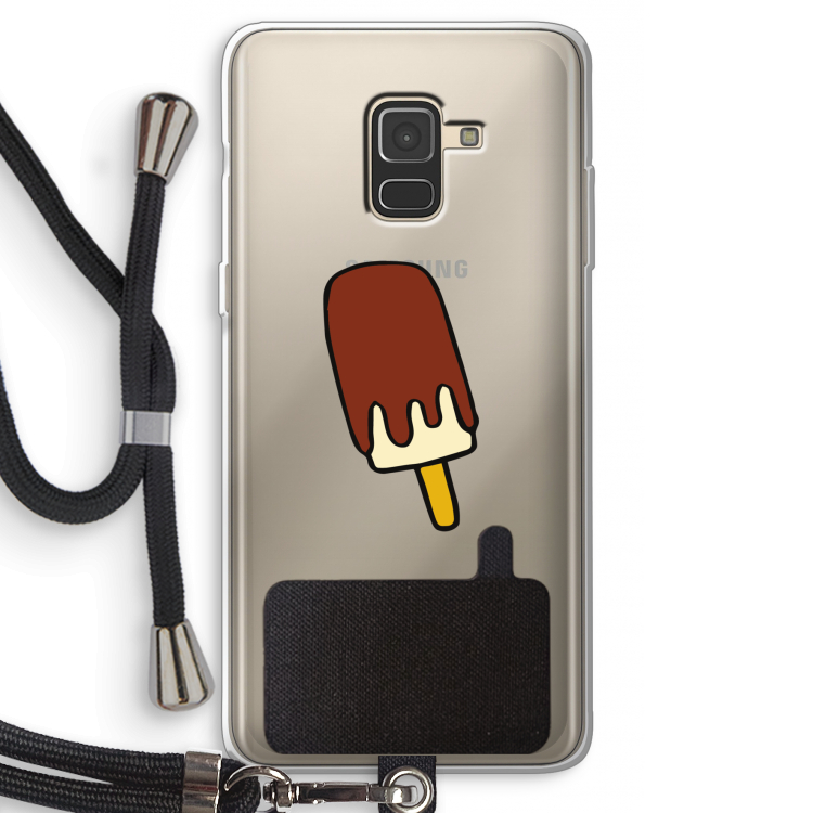Frisco: Samsung Galaxy A8 (2018) Transparant Hoesje met koord