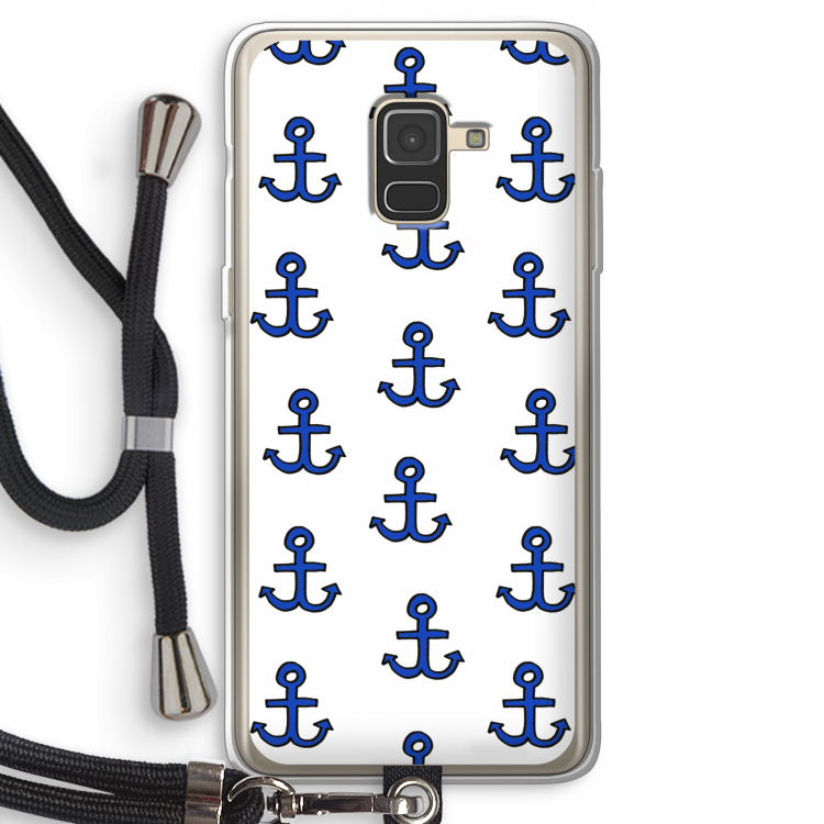Ankers: Samsung Galaxy A8 (2018) Transparant Hoesje met koord