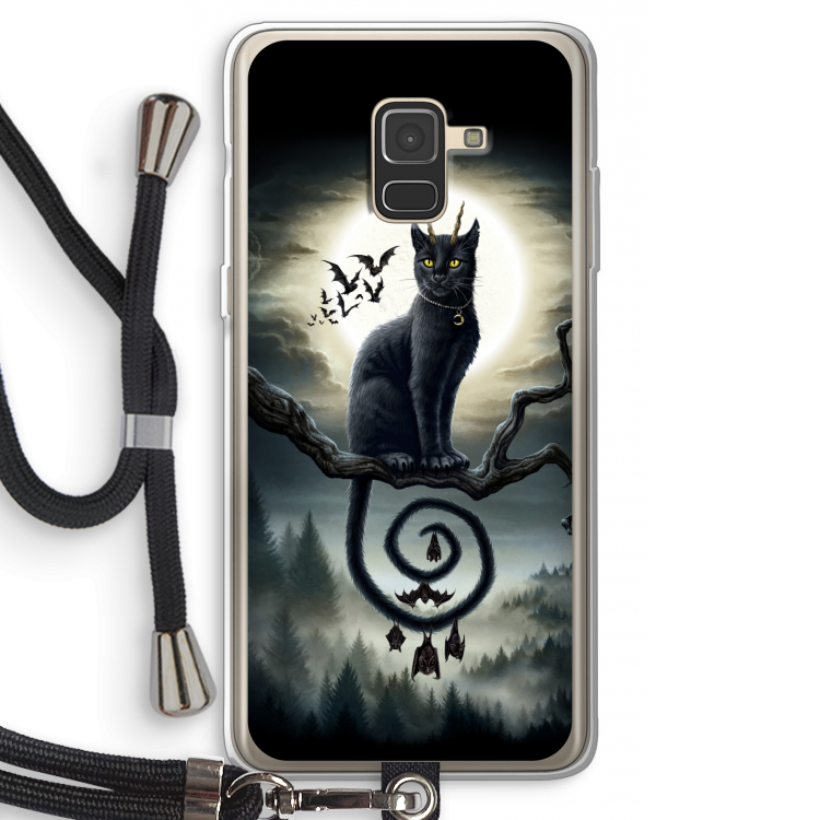Moonlight Companions: Samsung Galaxy A8 (2018) Transparant Hoesje met koord