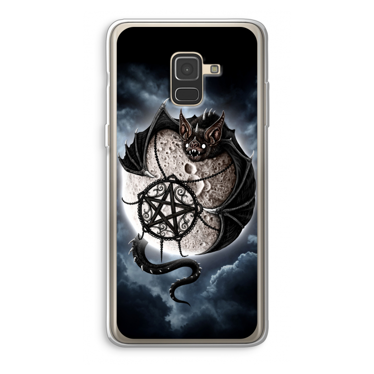 Volle maan: Samsung Galaxy A8 (2018) Transparant Hoesje