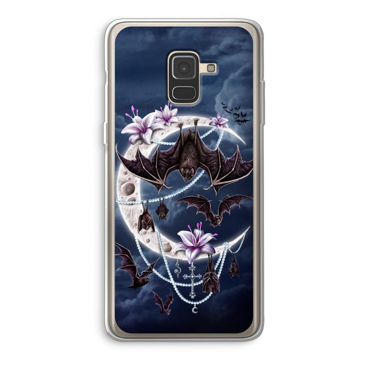 Vleermuizen Maan: Samsung Galaxy A8 (2018) Transparant Hoesje