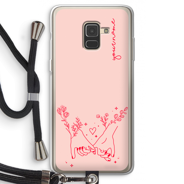 Best Friends: Samsung Galaxy A8 (2018) Transparant Hoesje met koord
